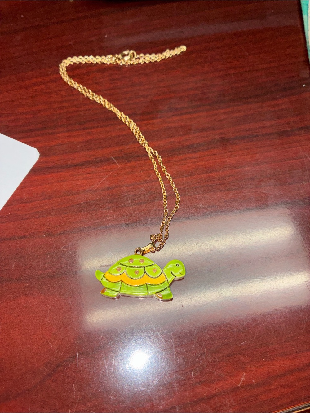 Cute Green Turtle Pendant Necklace - Women Jewelry